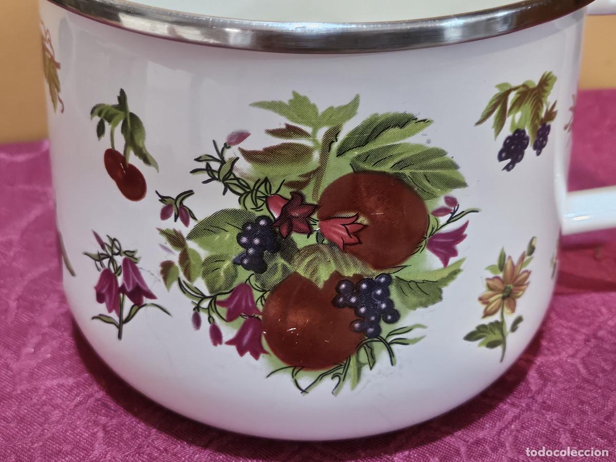 Vintage: jarra de leche de laton ceramicado - Foto 2