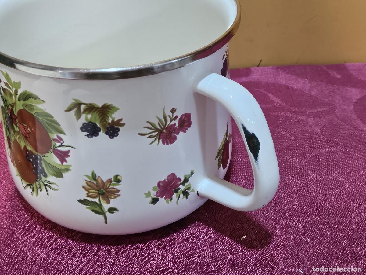 Vintage: jarra de leche de laton ceramicado - Foto 3