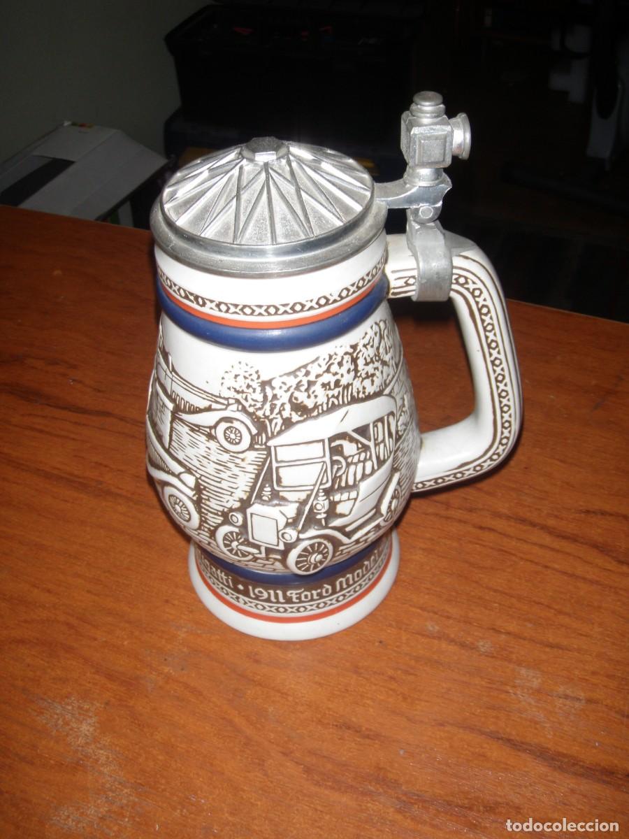 Vintage: JARRA DE CERVEZA ED LIMITADA NUMERADA COCHES - Foto 1