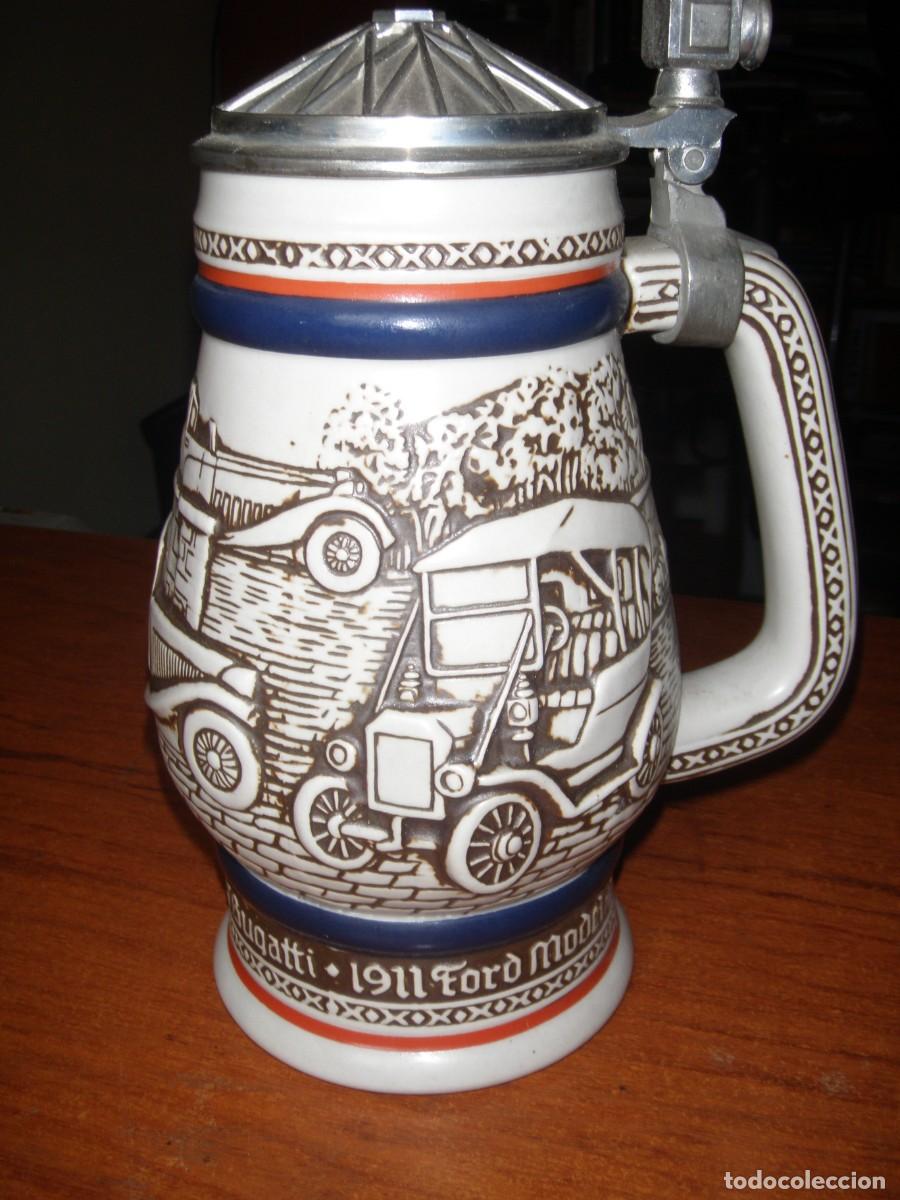 Vintage: JARRA DE CERVEZA ED LIMITADA NUMERADA COCHES - Foto 2