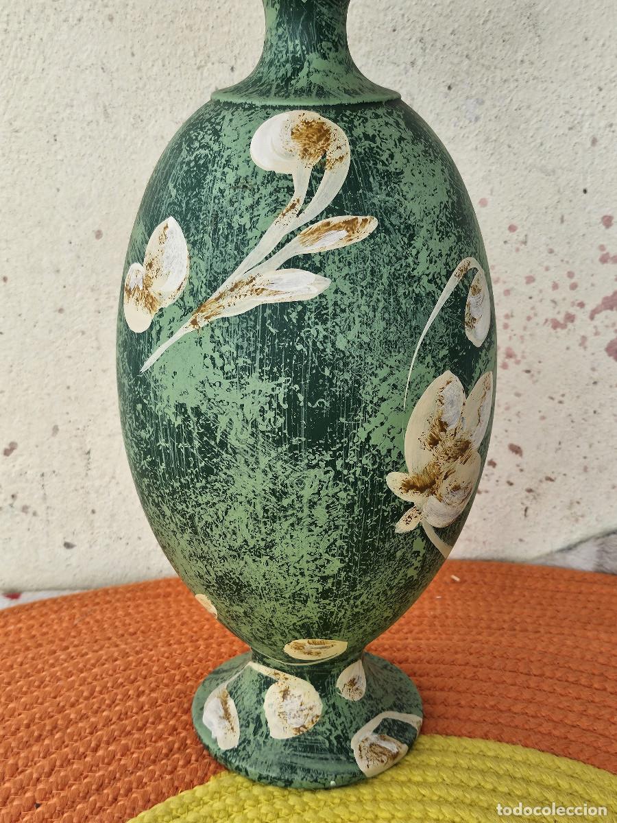 Vintage: jarron de ceramica con rosa eterna - Foto 2