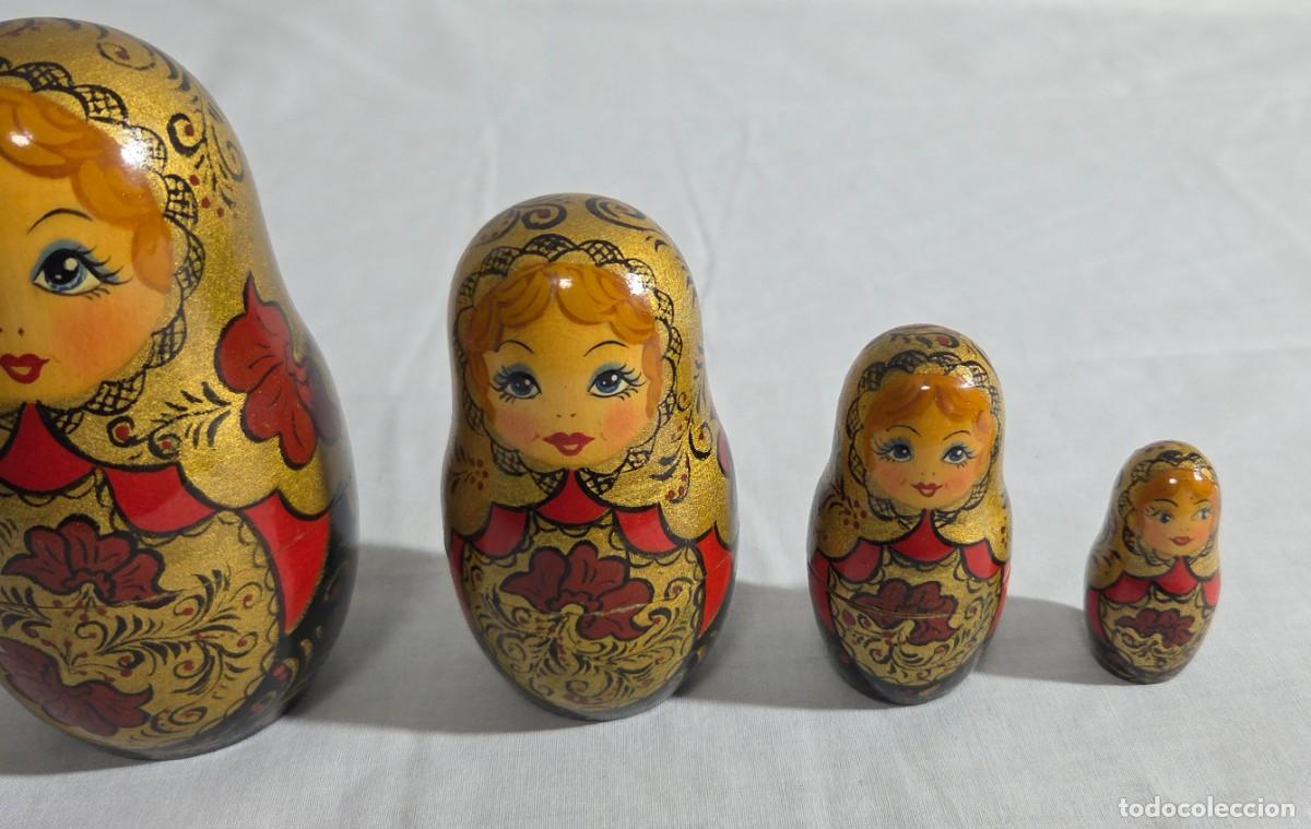 Vintage: Mu&ntilde;eca rusa matrioska 5 piezas - Foto 2