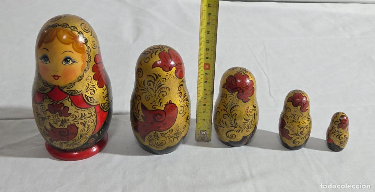Vintage: Mu&ntilde;eca rusa matrioska 5 piezas - Foto 9