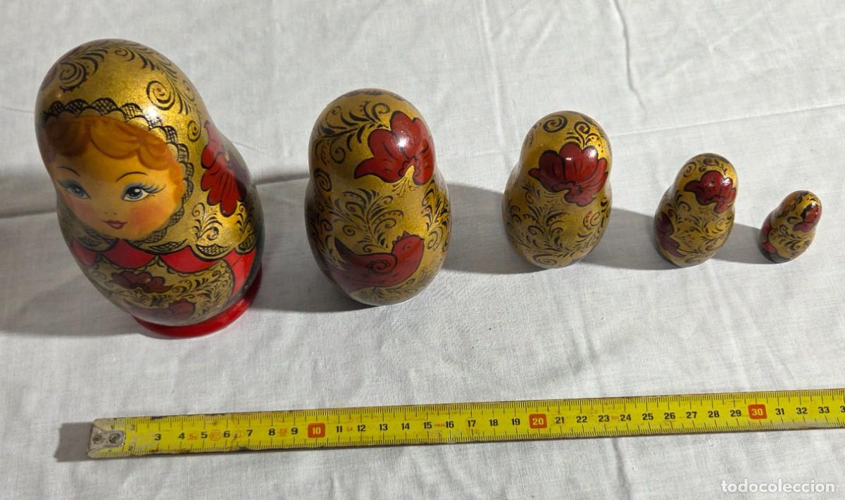 Vintage: Mu&ntilde;eca rusa matrioska 5 piezas - Foto 10