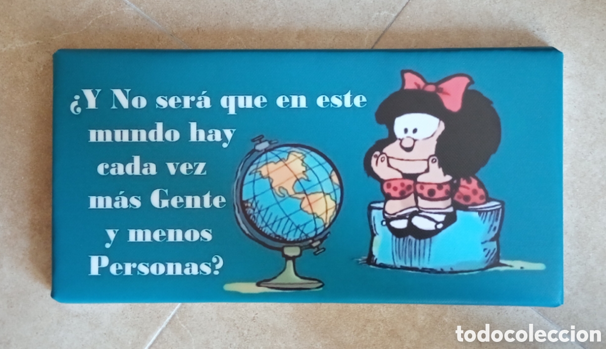 Vintage: Cuadro MAFALDA mundo - Foto 1