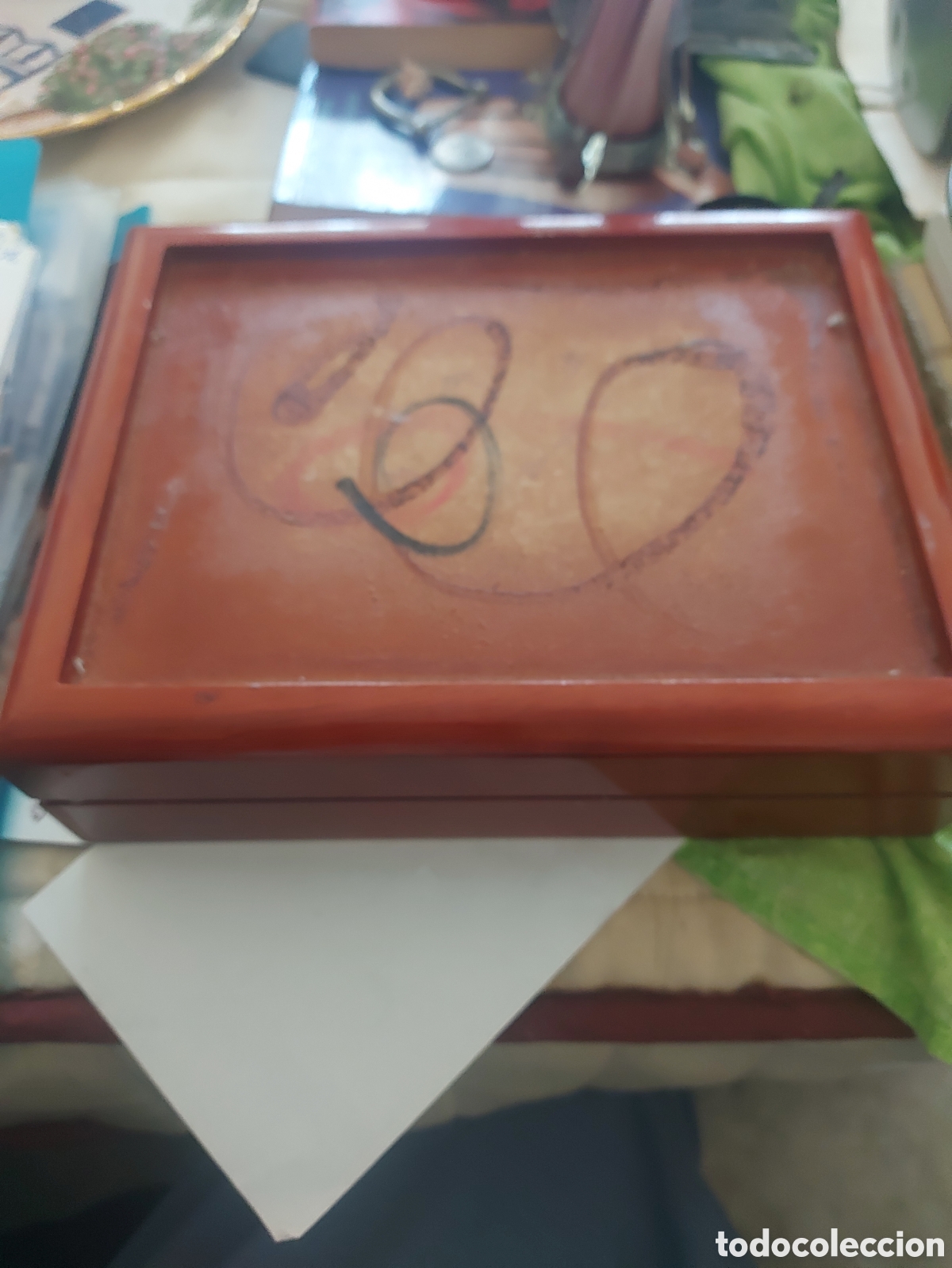 Vintage: caja de madera de teca - Foto 1
