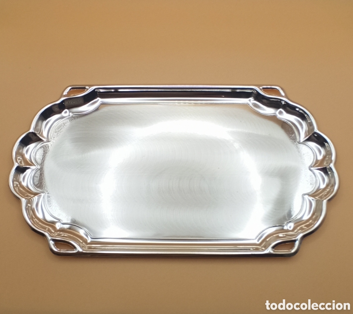 Vintage: Bandeja metal oval ondulada - Foto 1