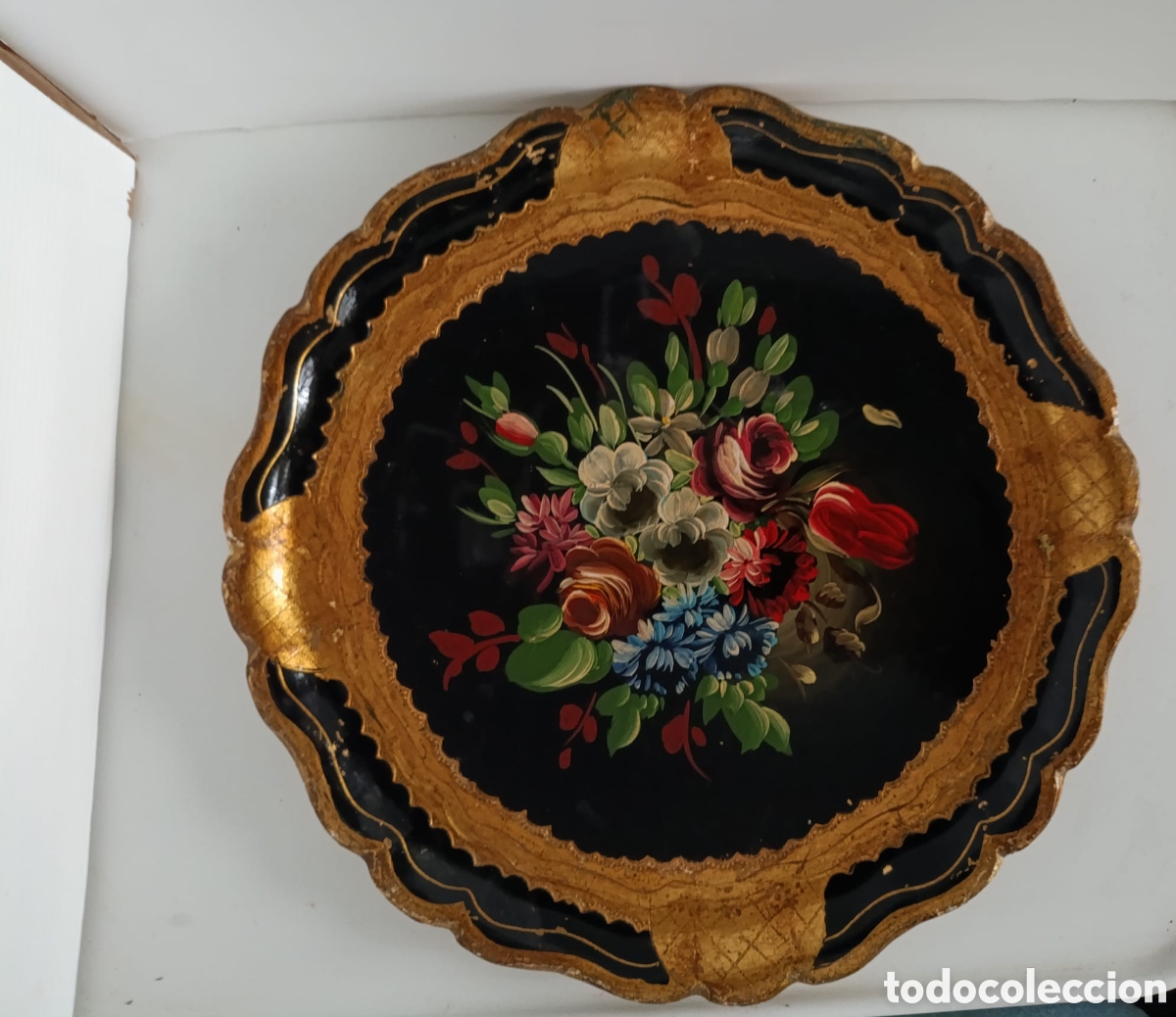 Vintage: Bandeja florentina pintada a mano - Foto 9