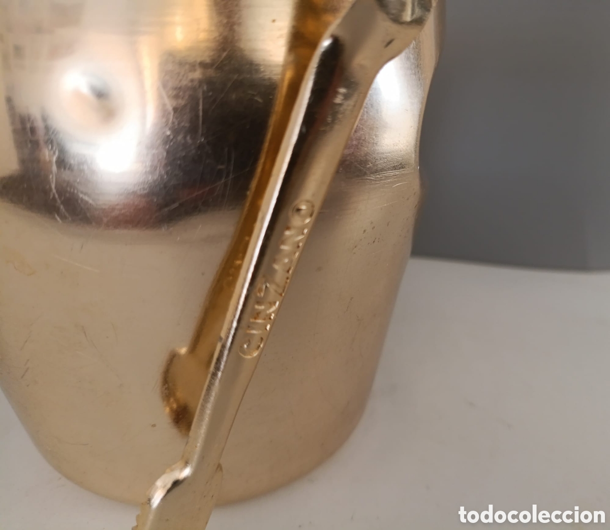 Vintage: Cubitera CINZANO dorada con accesorios - Foto 7