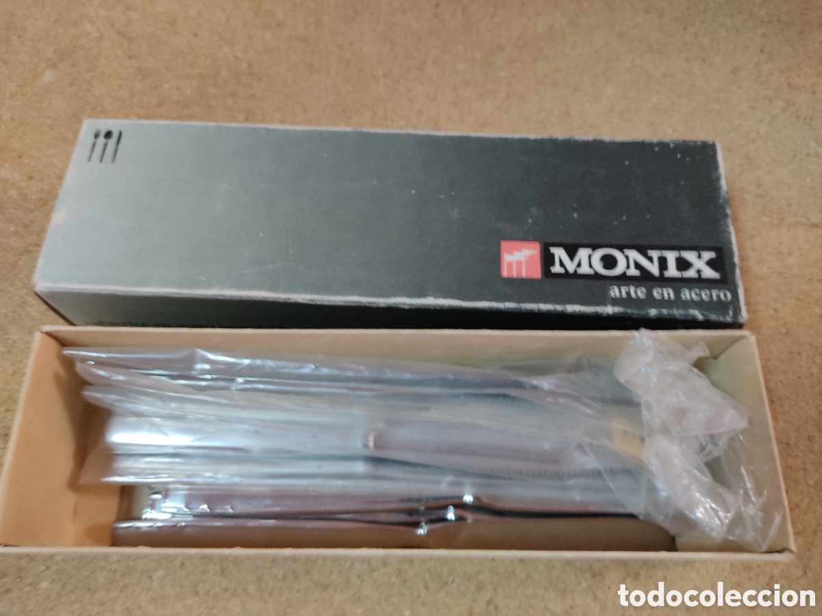 Vintage: Lote 6 cuchillos de postre acero inoxidable Monix - Foto 4