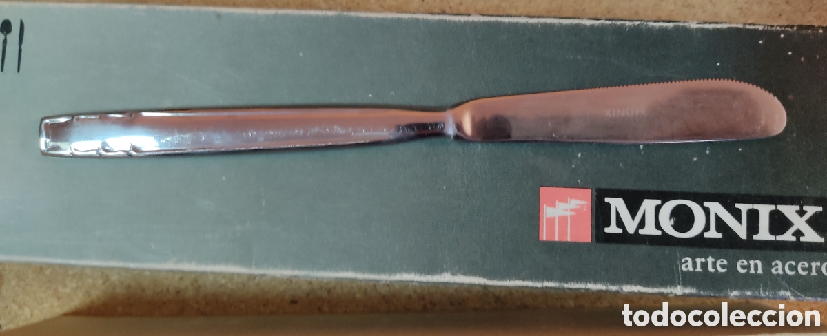 Vintage: Lote 6 cuchillos de postre acero inoxidable Monix - Foto 5