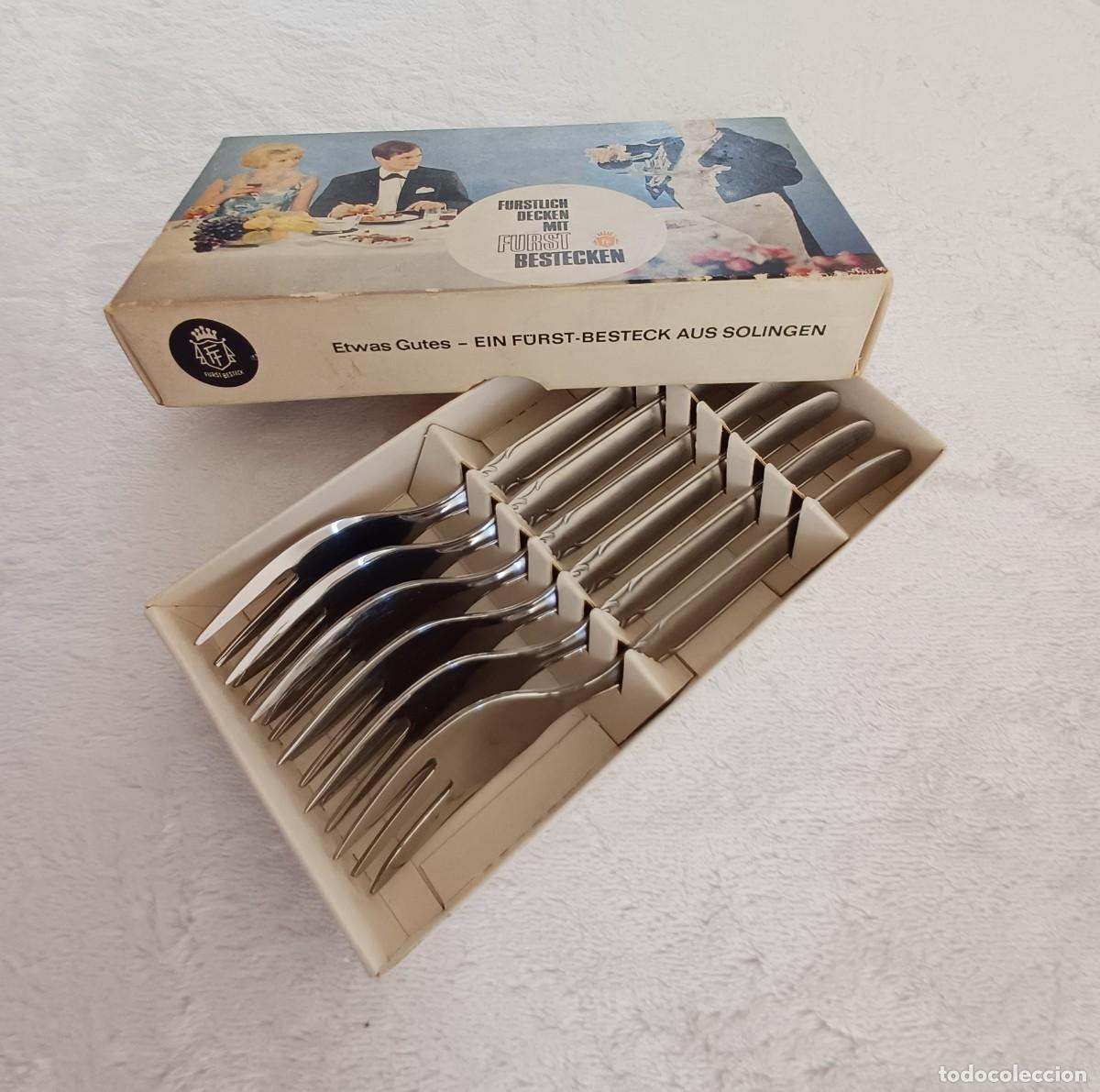 Vintage: Caja de seis tenedores de aperitivo