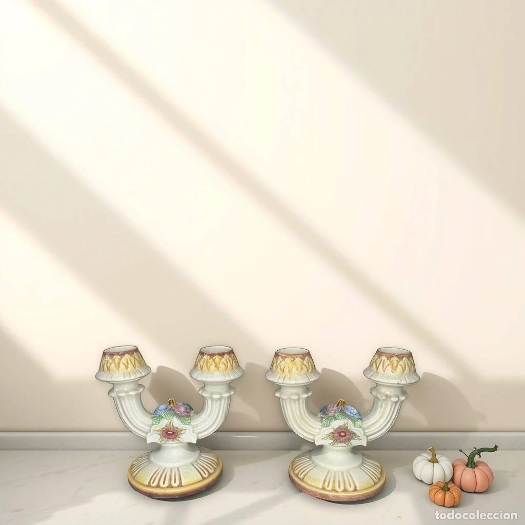 Vintage: CANDELABROS MANISES LERME - Foto 1