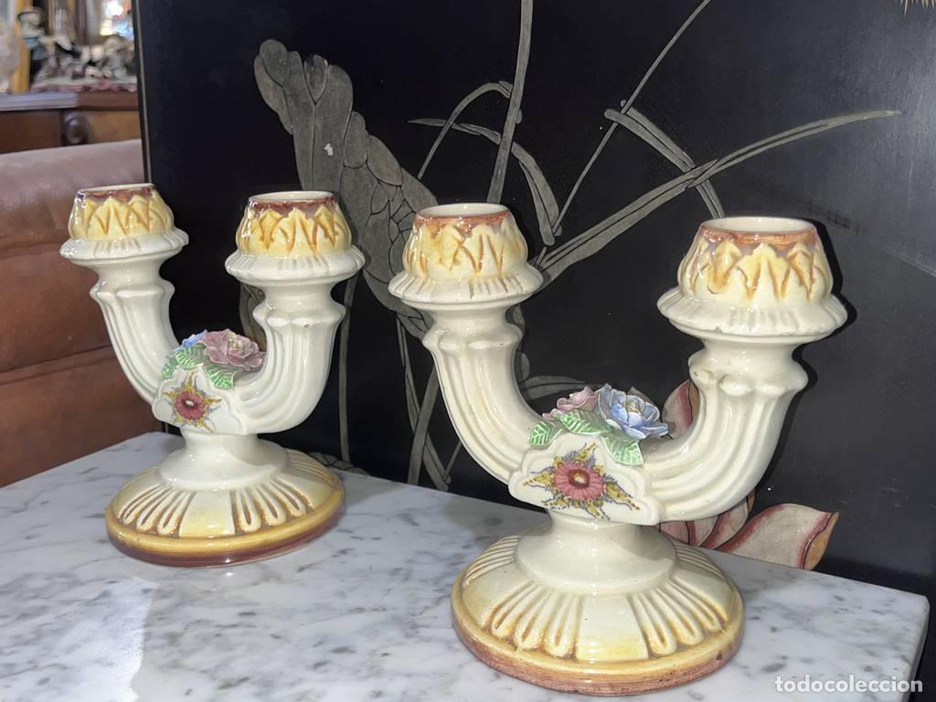 Vintage: CANDELABROS MANISES LERME - Foto 3
