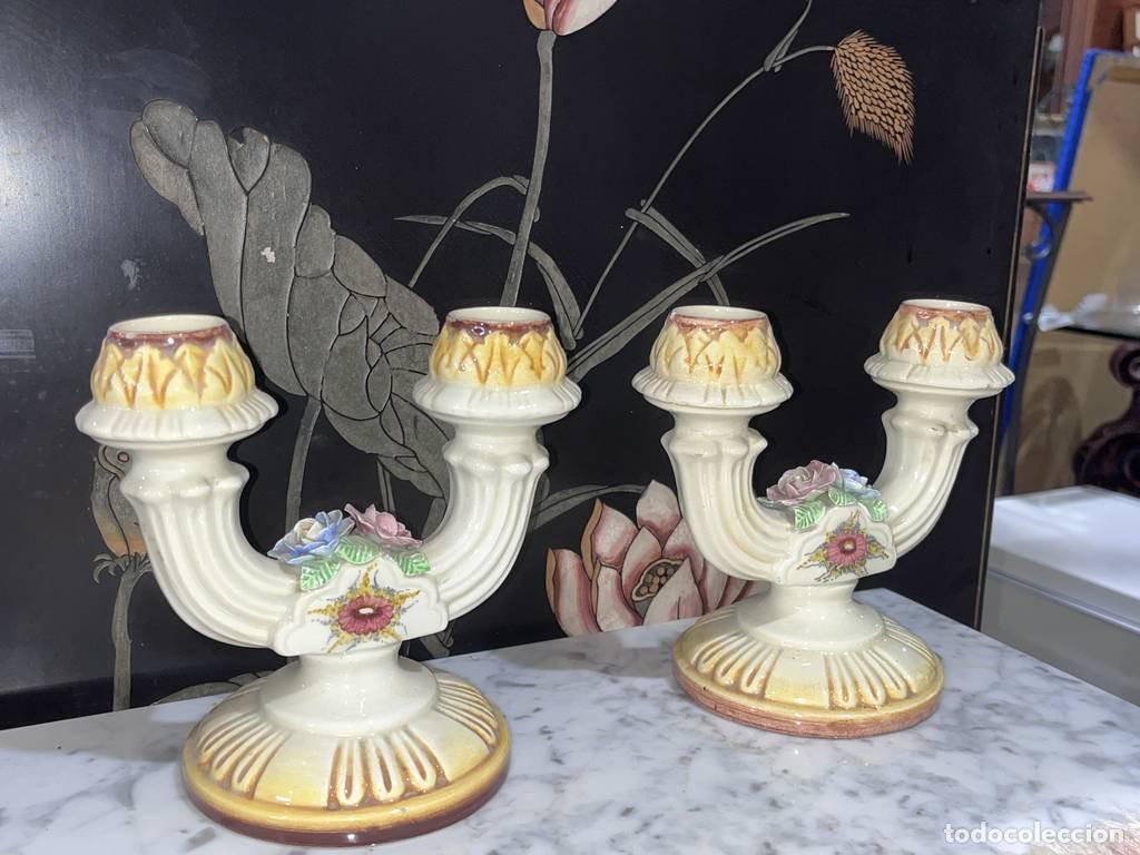 Vintage: CANDELABROS MANISES LERME - Foto 4