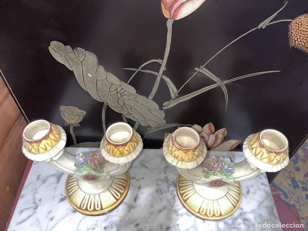 Vintage: CANDELABROS MANISES LERME - Foto 8