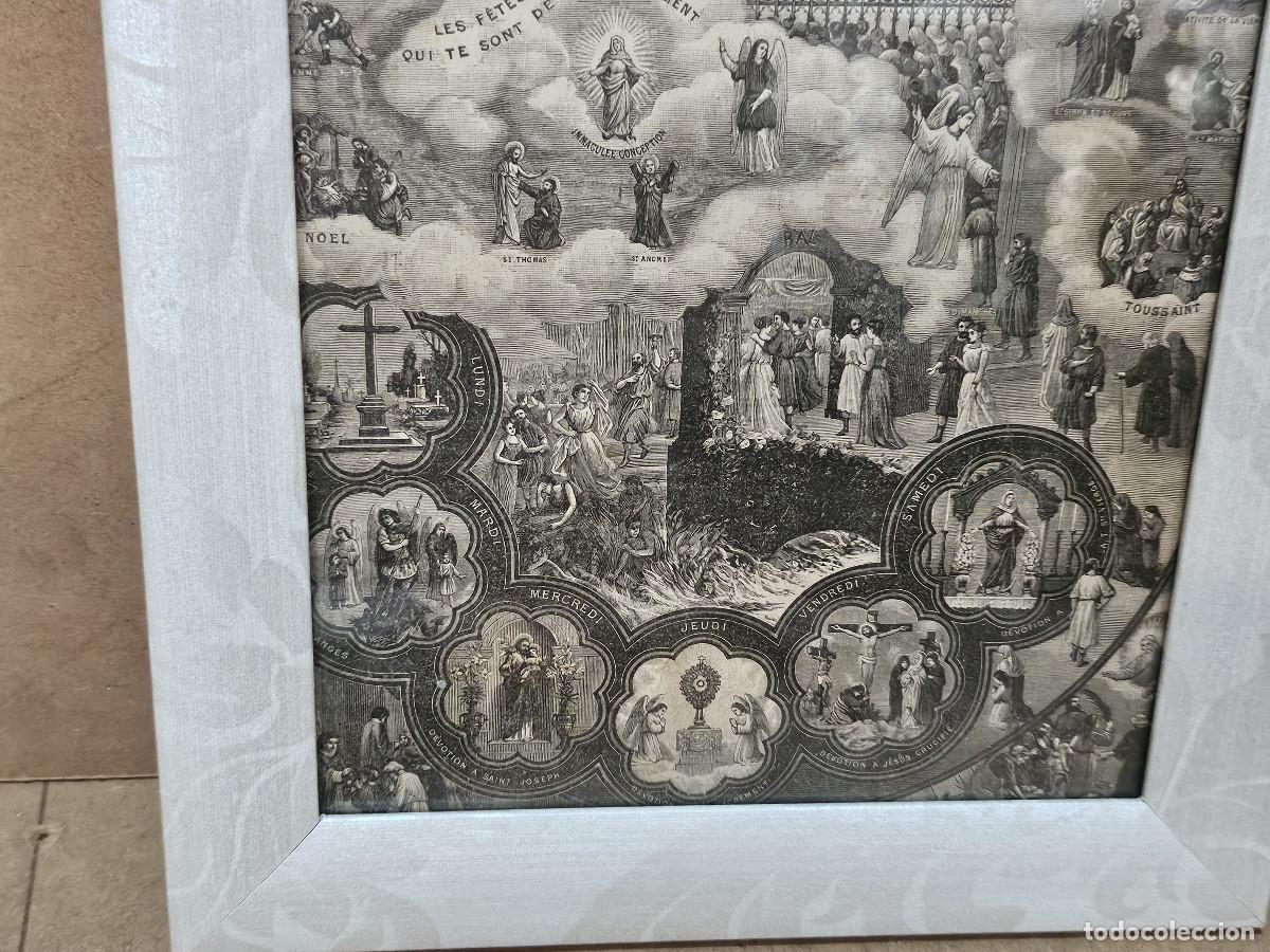 Vintage: cuadro con lamina religiosa antigua - Foto 3