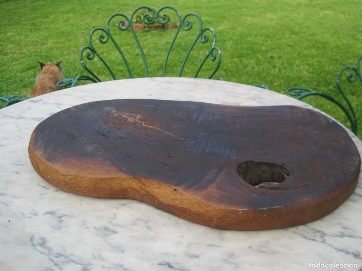 Vintage: GRAN TABLA DE COCINA DE MADERA DE ROBLE MACIZA - Foto 8