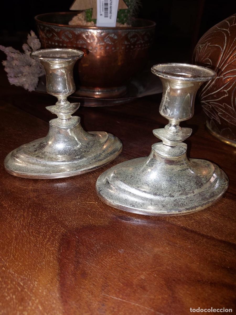 Vintage: DOS CANDELABROS METAL - Foto 1