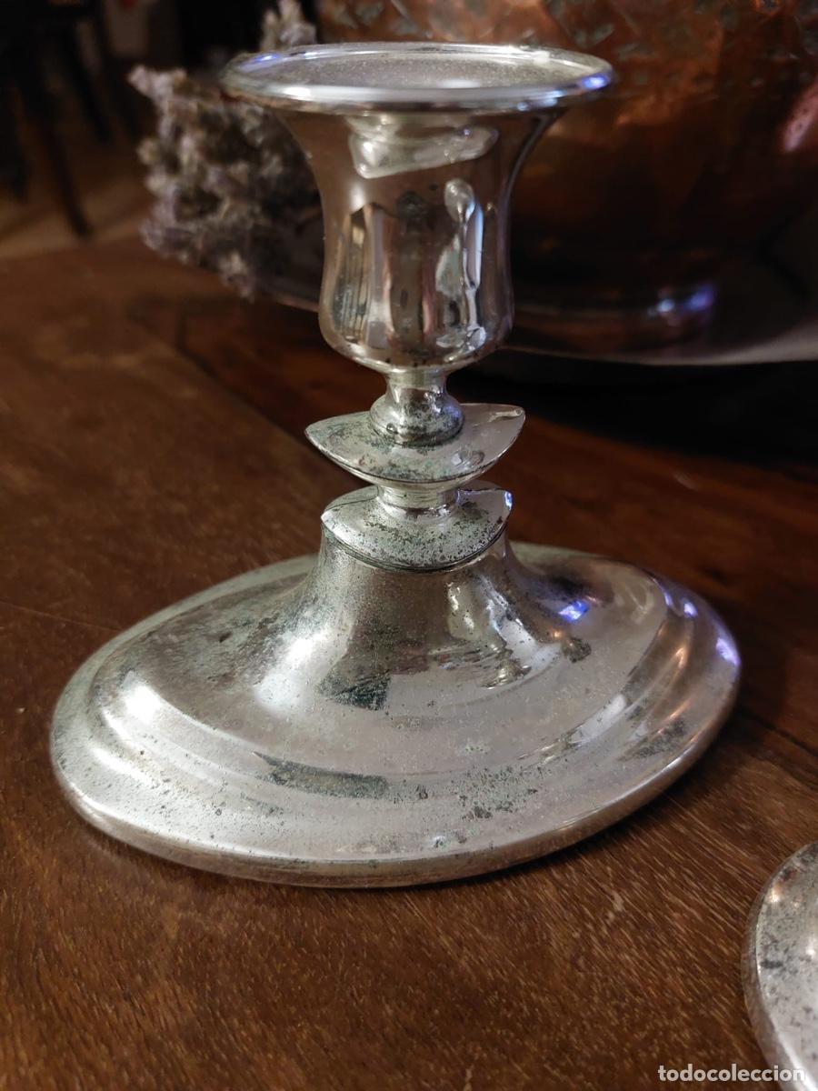 Vintage: DOS CANDELABROS METAL - Foto 3