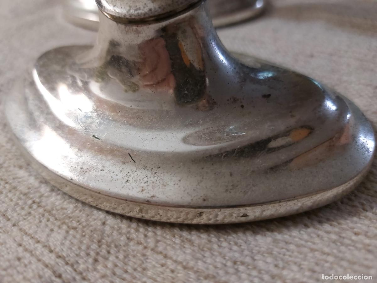Vintage: DOS CANDELABROS METAL - Foto 8