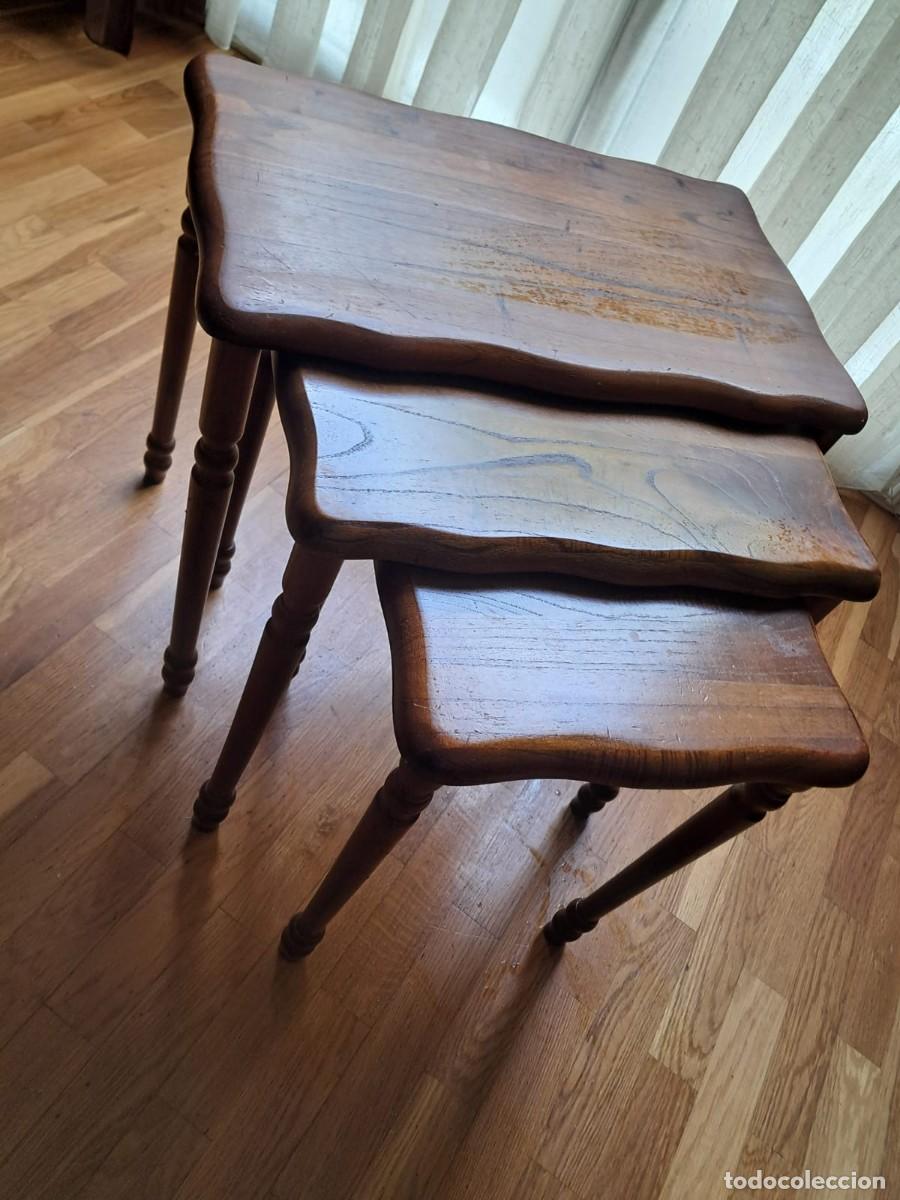 Vintage: Vintage mesas nido de madera. - Foto 1
