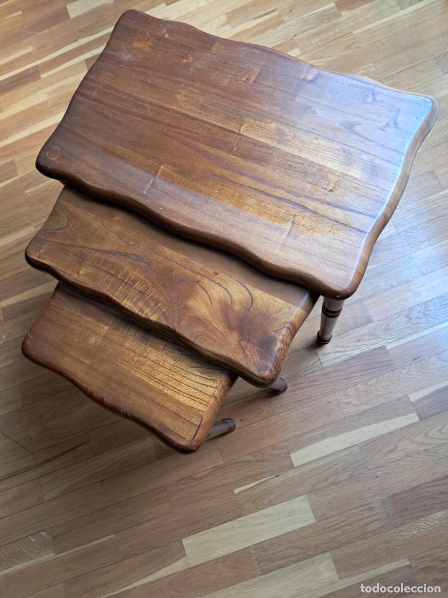 Vintage: Vintage mesas nido de madera. - Foto 2