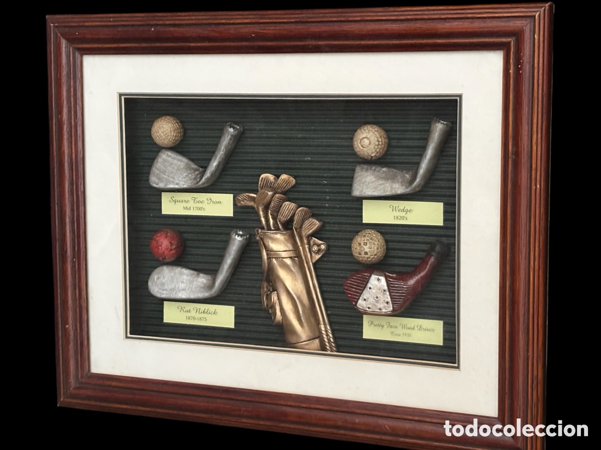 Vintage: Cuadro, composici&oacute;n objetos de golf - Foto 3
