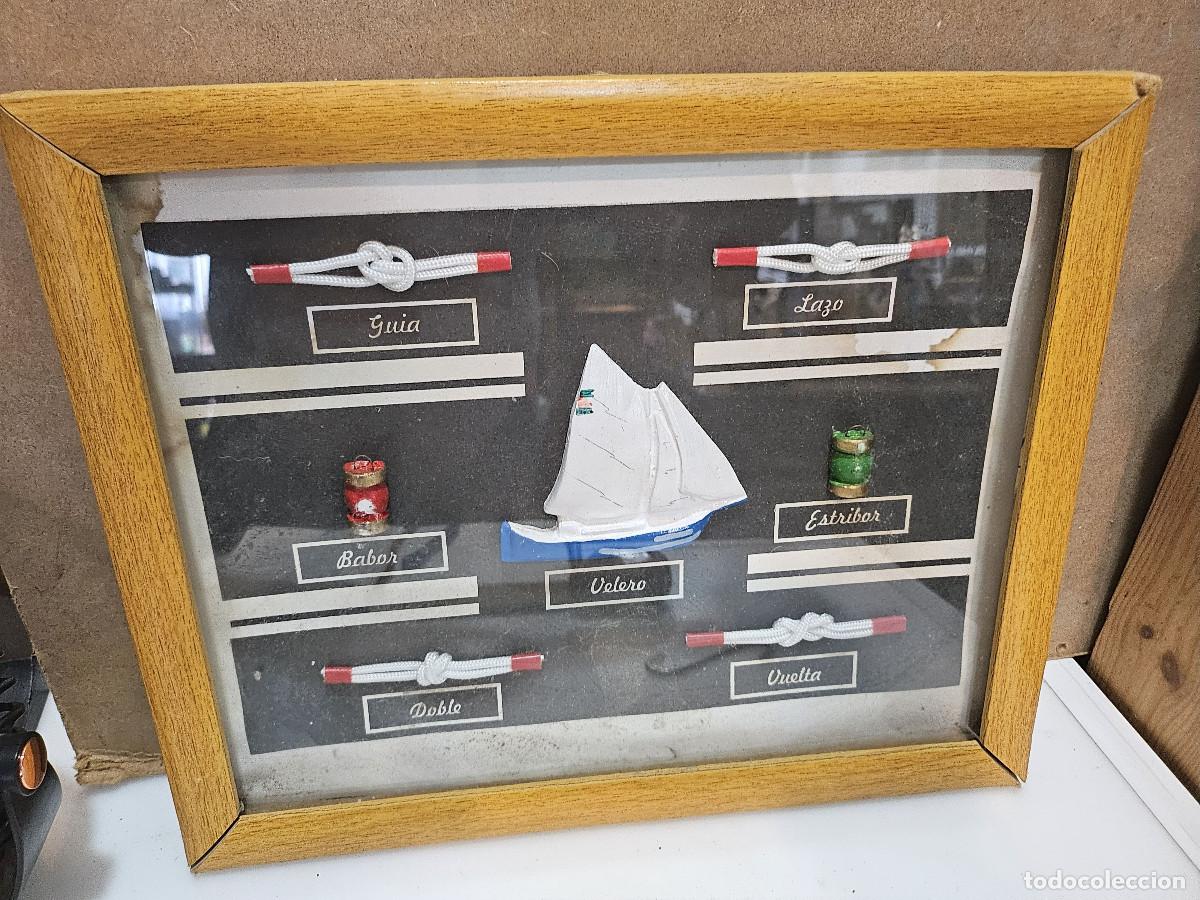 Vintage: cuadro con nudos y barco - Foto 1
