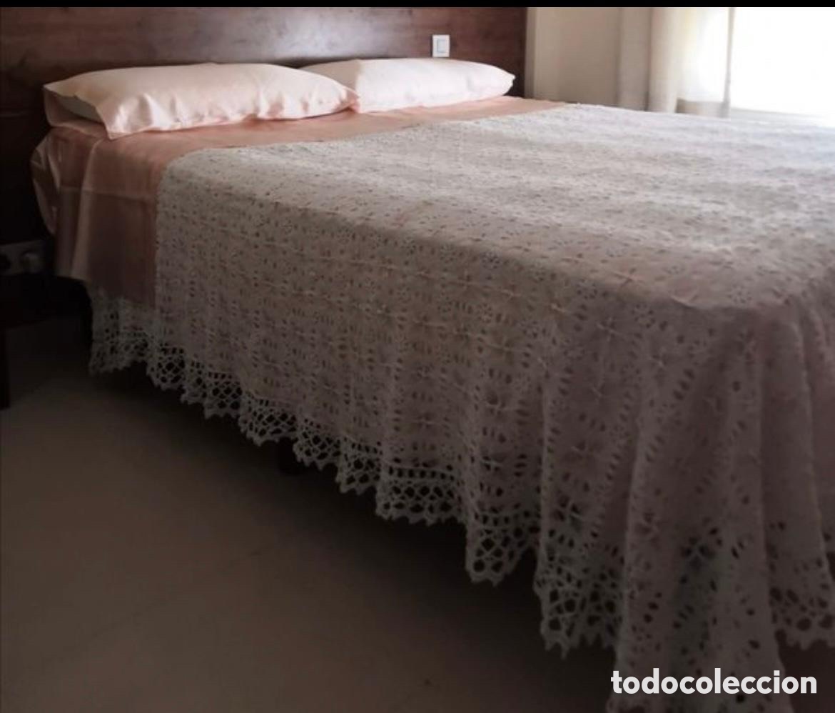 Vintage: Antigua colcha de ganchillo con hilo de algod&oacute;n - Foto 2