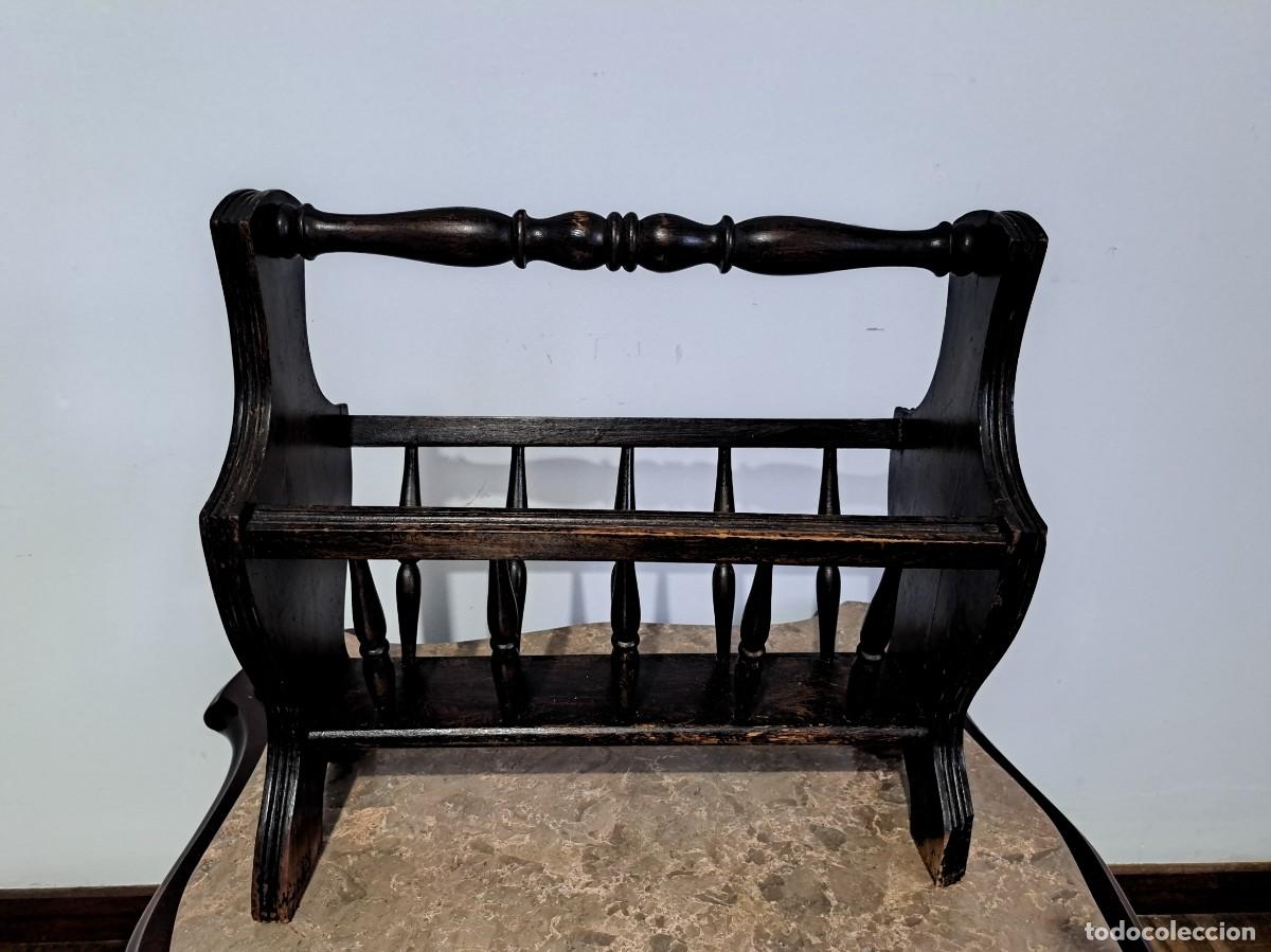Vintage: Sujetalibros - Madera - Foto 1