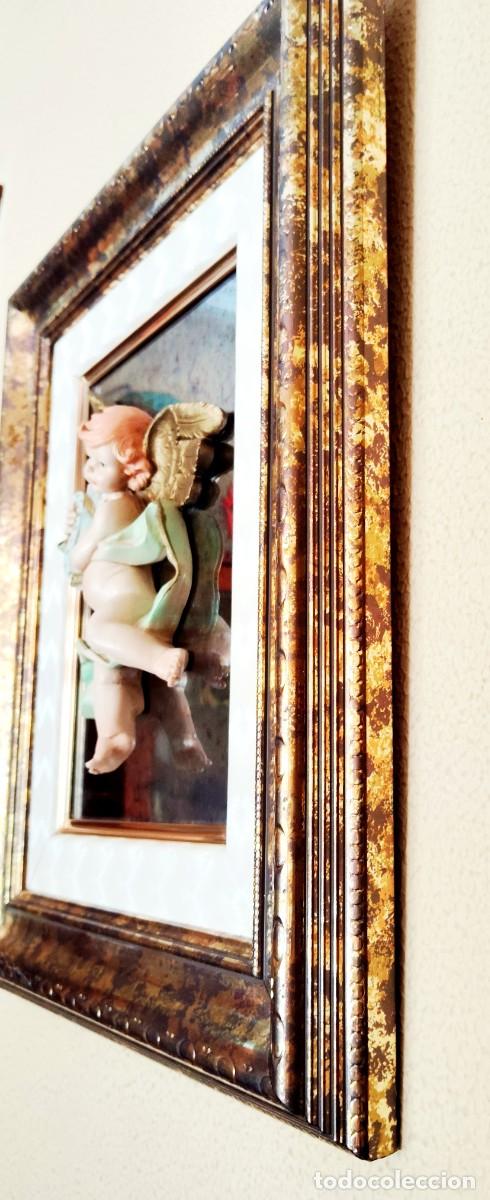 Vintage: Cuadro pared.3D.Espejo y Angel Lira - Foto 4
