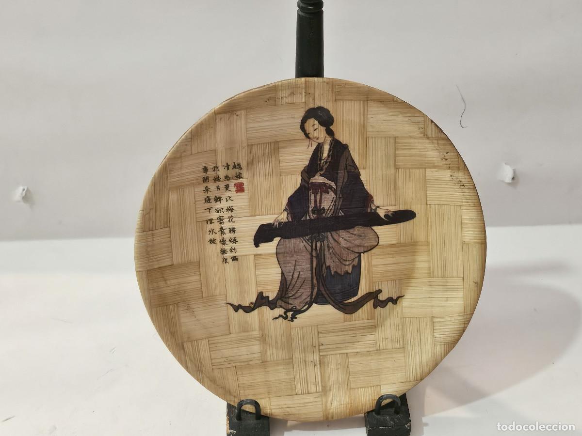 Vintage: plato de bambu oriental - Foto 1