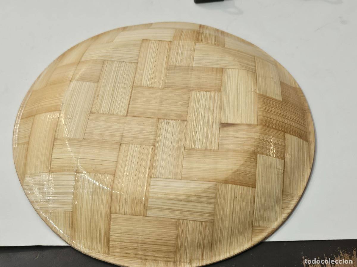 Vintage: plato de bambu oriental - Foto 3