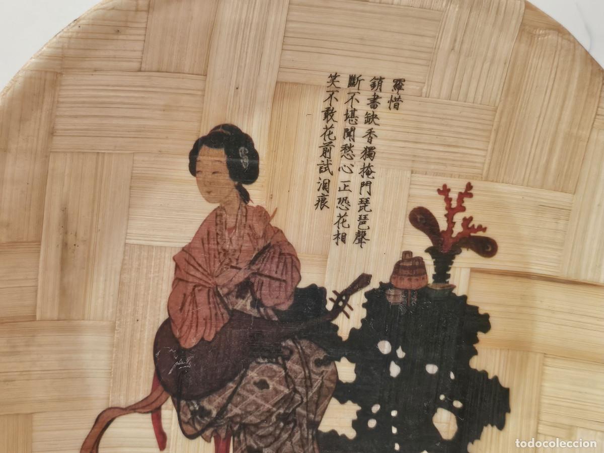 Vintage: plato de bambu oriental - Foto 2