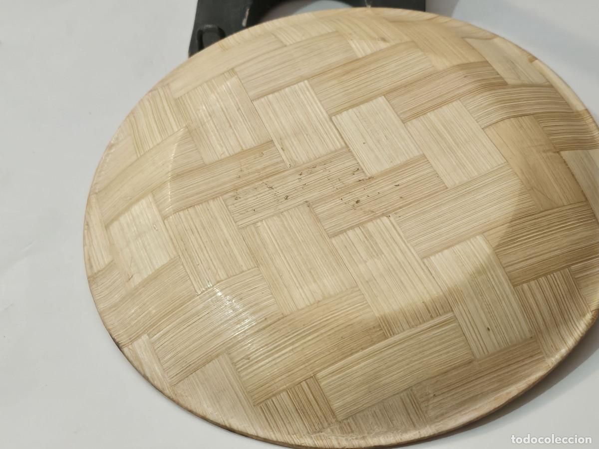 Vintage: plato de bambu oriental - Foto 3