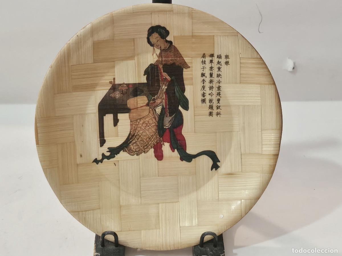 Vintage: plato de bambu oriental - Foto 1