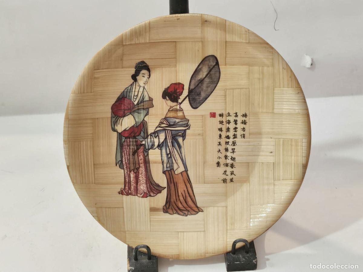 Vintage: plato de bambu oriental - Foto 1
