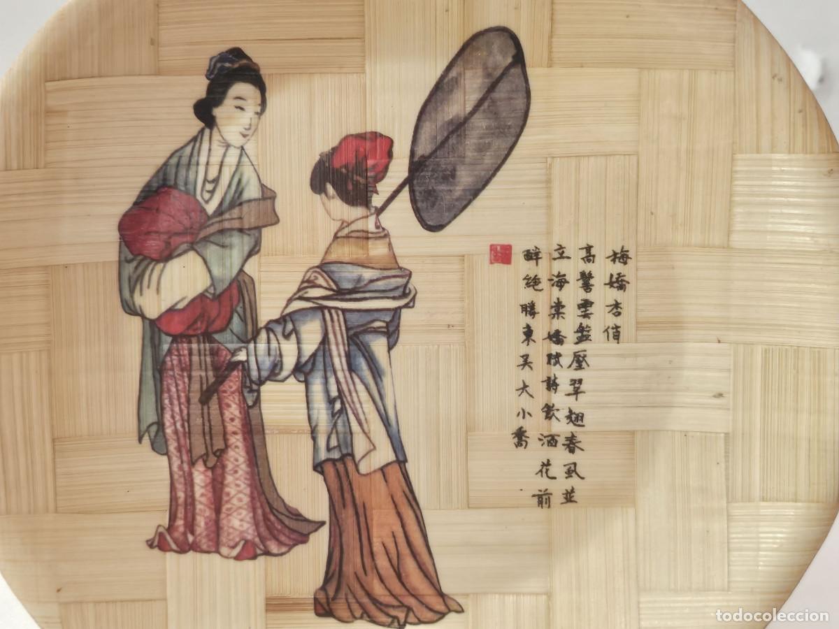 Vintage: plato de bambu oriental - Foto 2