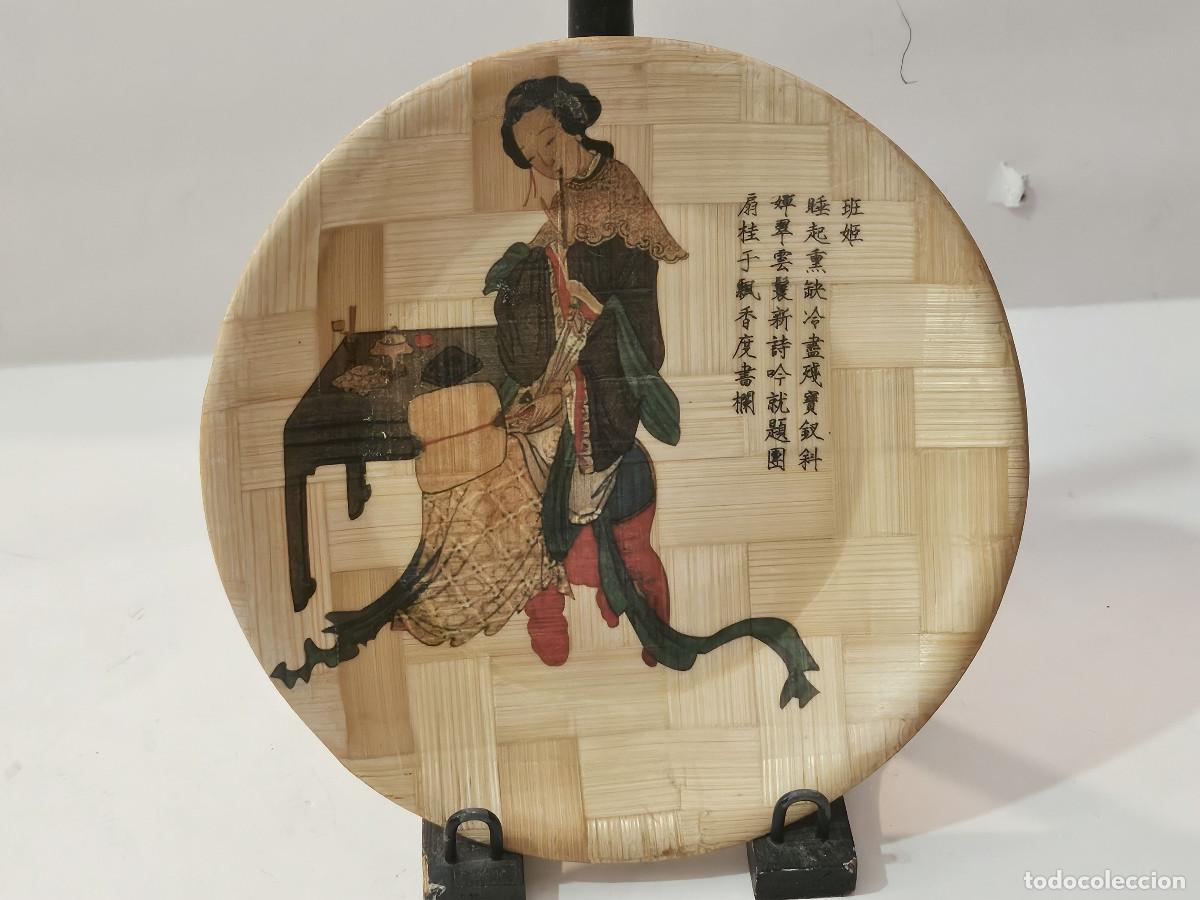 Vintage: plato de bambu oriental - Foto 1