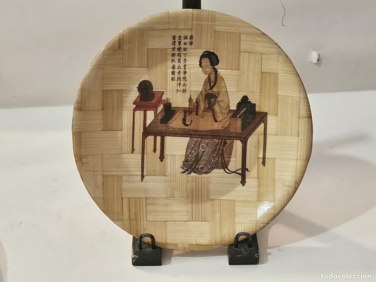 Vintage: plato de bambu oriental - Foto 1