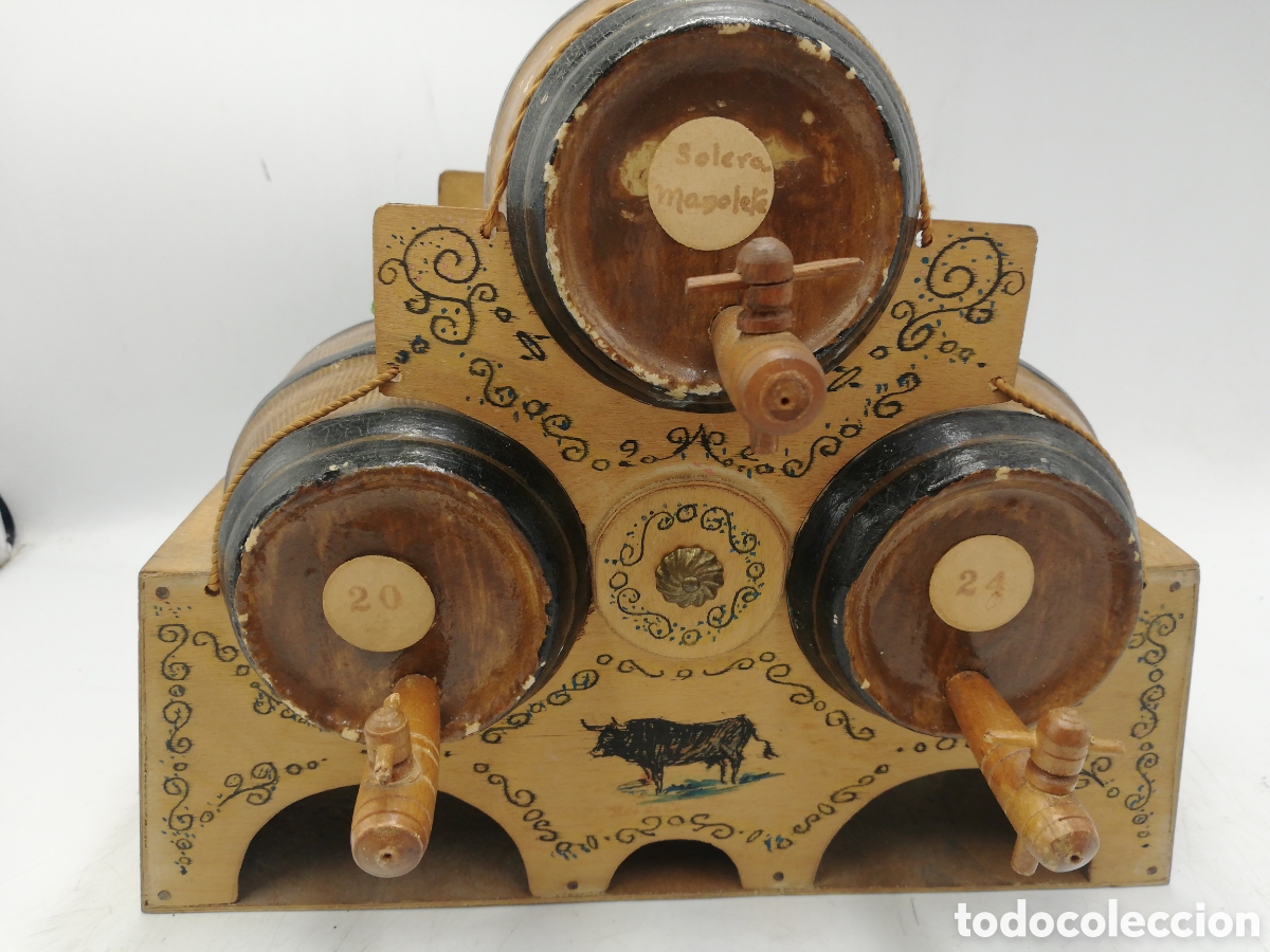 Vintage: 3 barriles peque&ntilde;os de cer&aacute;mica. - Foto 5