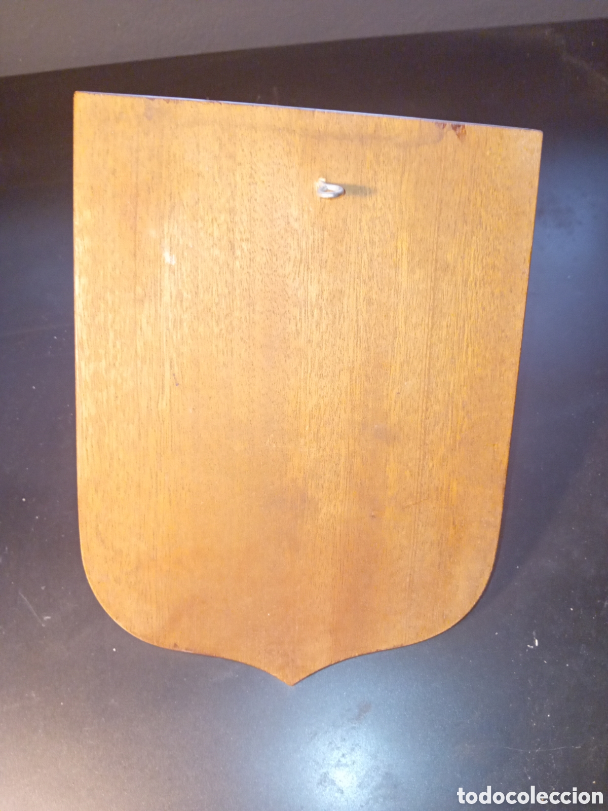 Vintage: CABEZA DE TORO DE PASTA O RESINA CON BASE DE MADERA - Foto 3