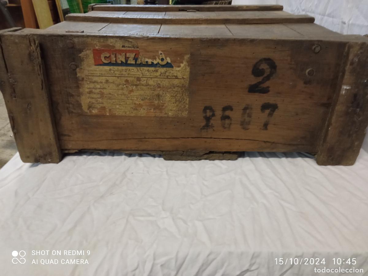 Vintage: Caja de madera de Cinzano con botellas - Foto 4
