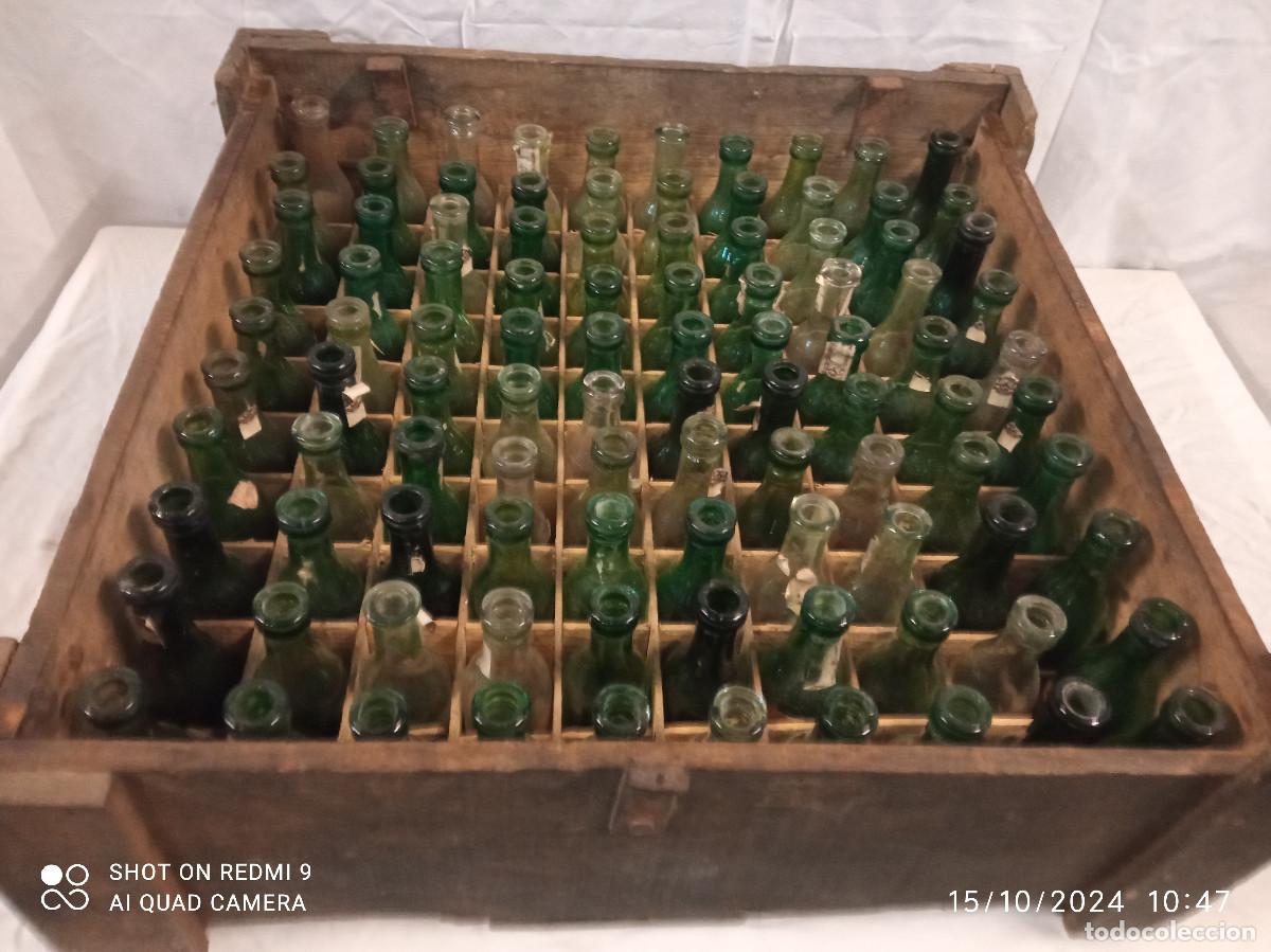 Vintage: Caja de madera de Cinzano con botellas - Foto 7