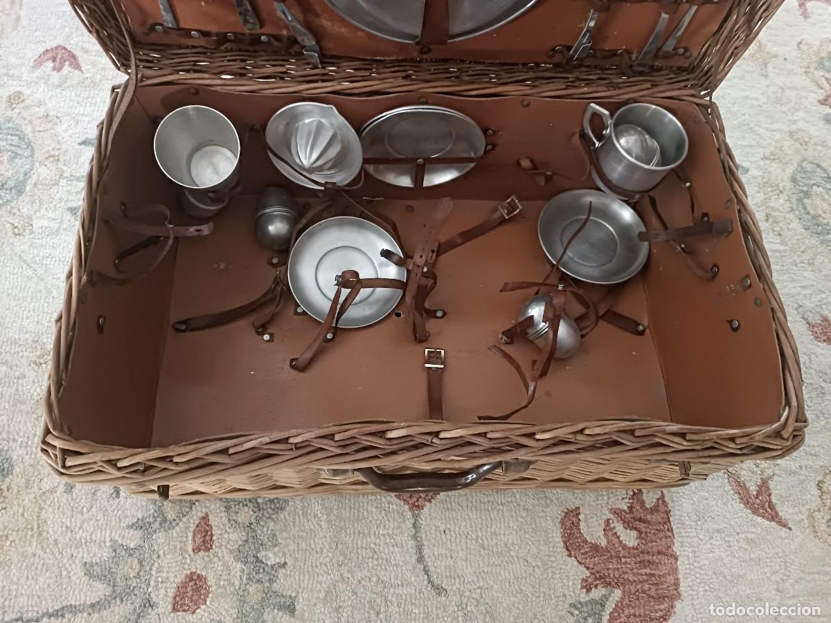 Vintage: Cesta picnic antigua - Foto 2