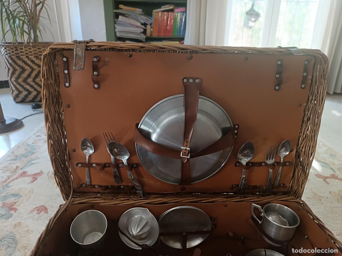 Vintage: Cesta picnic antigua - Foto 3