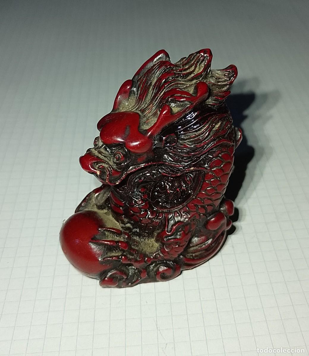 Vintage: Drag&oacute;n chino de resina - Foto 2