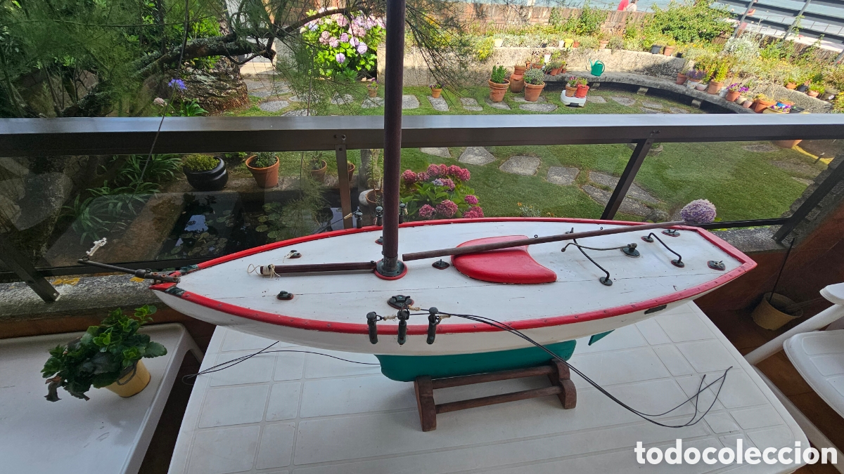 Vintage: CASCO VELERO MADERA MACIZA - Foto 13