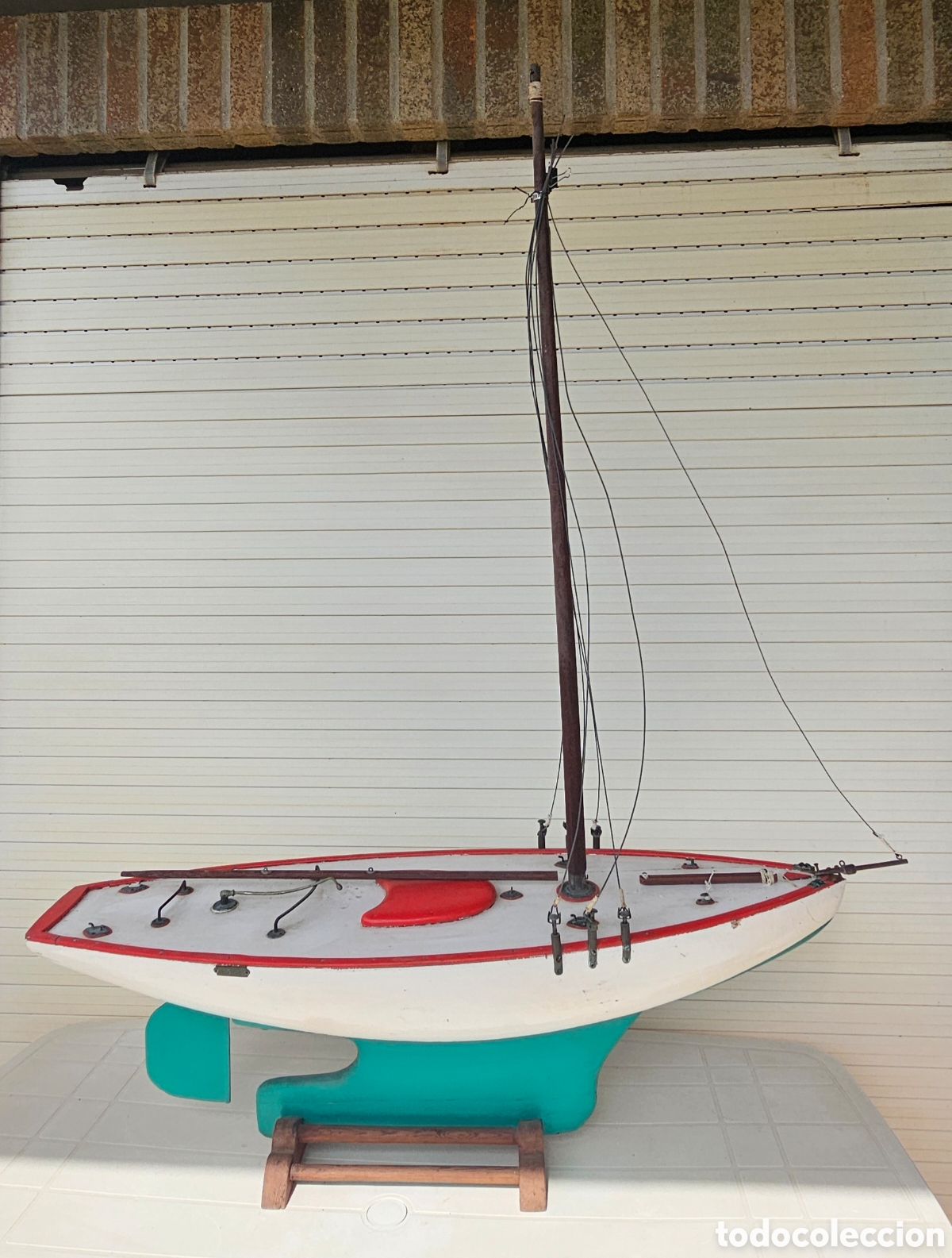 Vintage: CASCO VELERO MADERA MACIZA - Foto 19